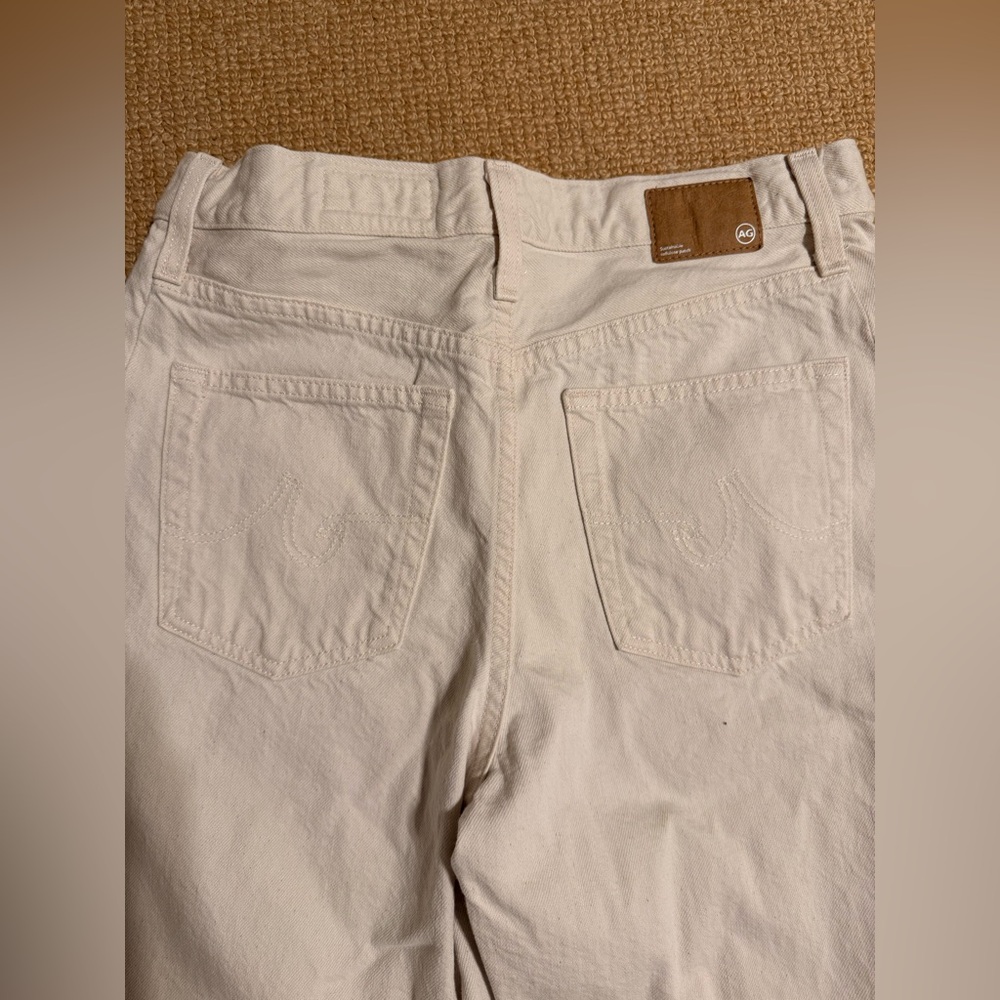 Ag Adriano Goldschmied Hattie Crop Jean High-Rise Barrel in Opal Stone size 27 - Picture 13 of 13